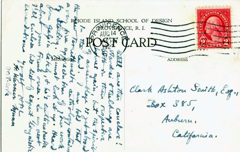 Back of Postcard